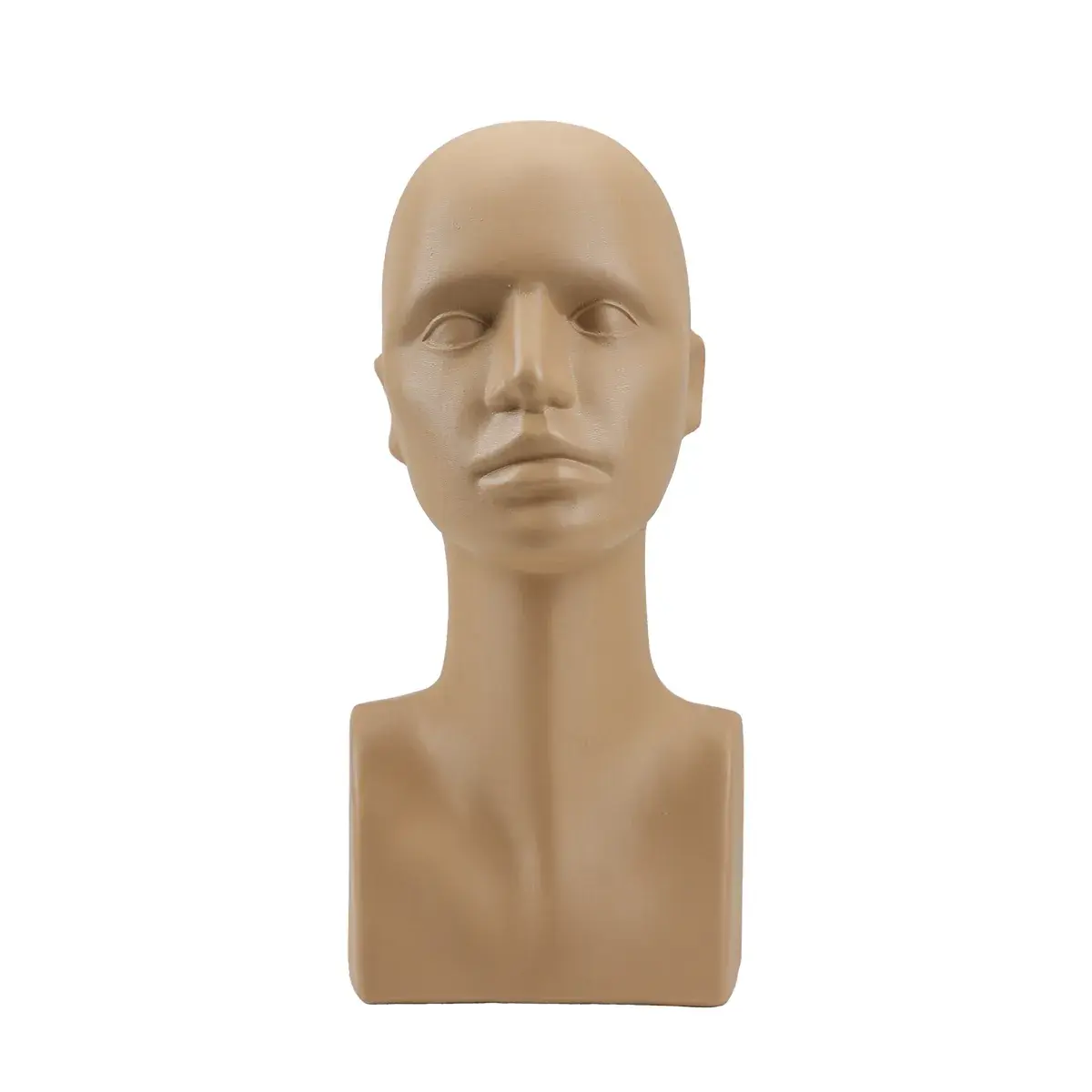 Tête mannequin femme plastique H 38 cm - Tête pour perruque, chapeau - Chair - Têtes-2