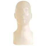 Tête mannequin homme plastique H 40 cm - Tête pour perruque, chapeau - Chair - Têtes