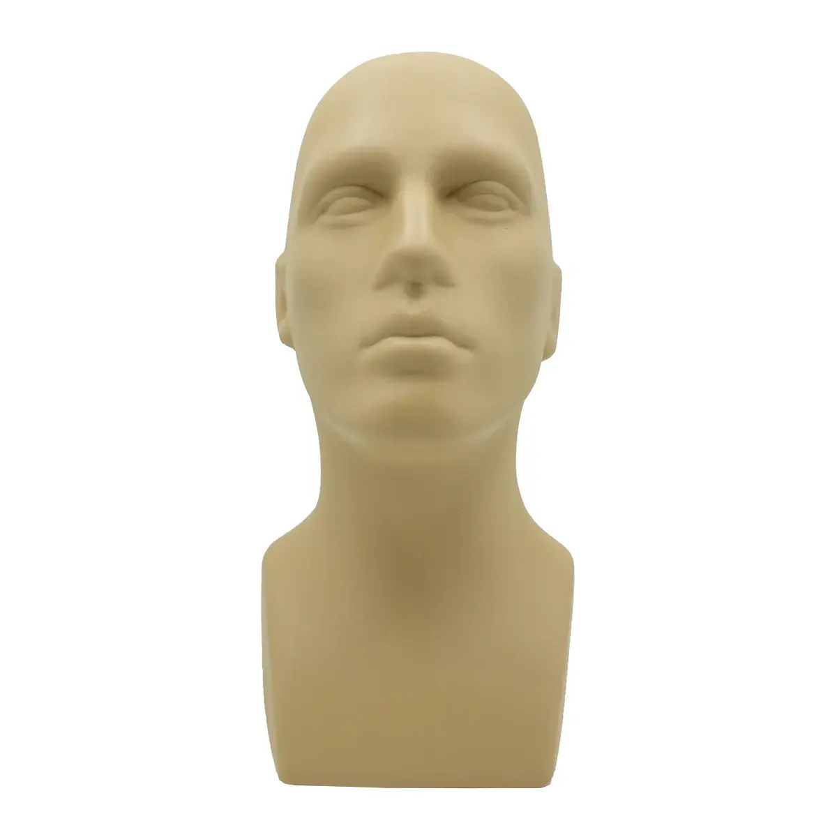 Tête mannequin homme plastique H 40 cm - Tête pour perruque, chapeau - Chair - Têtes-2