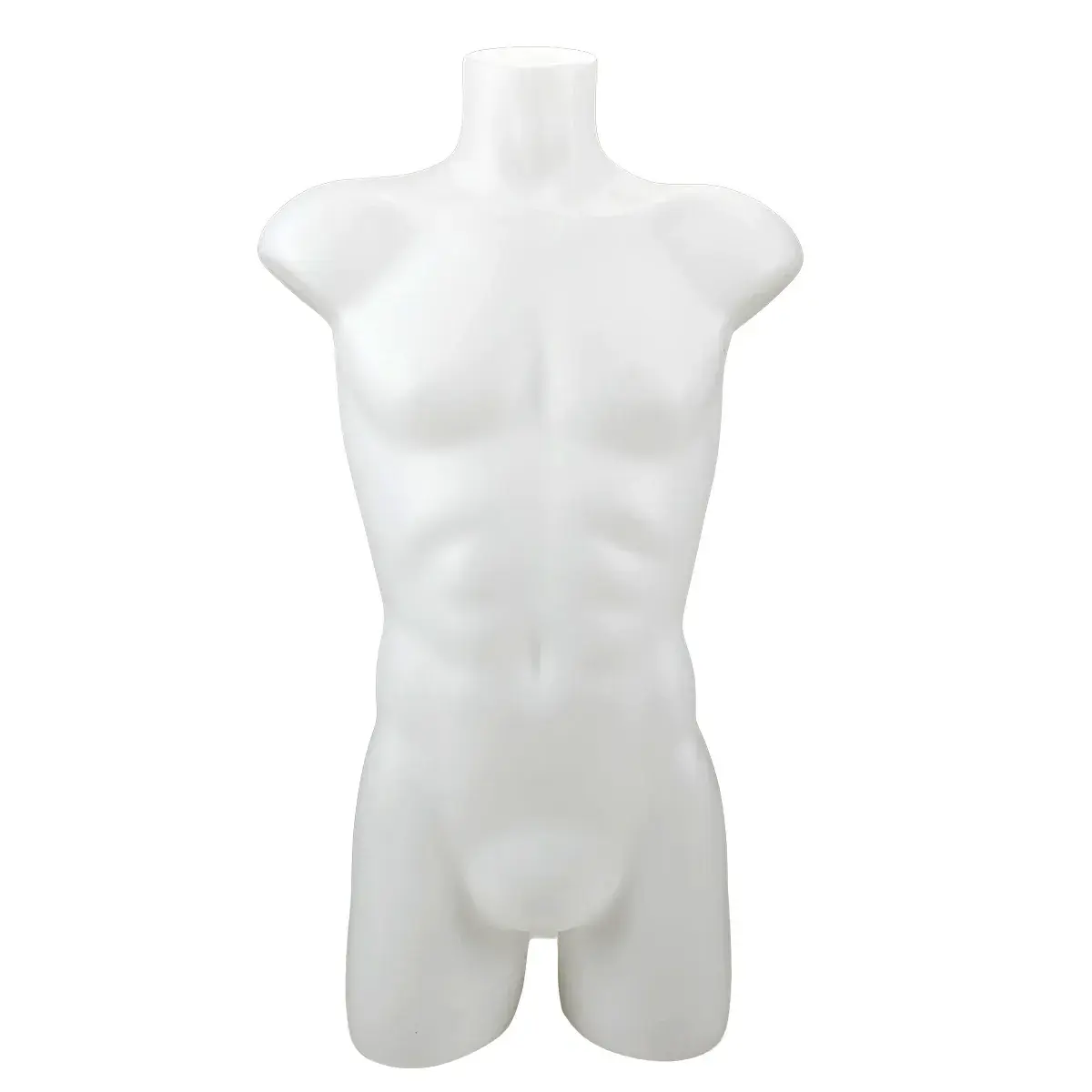 Buste homme plastique H 87 cm - Torse homme plastique - Blanc - Bustes ECO