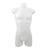 Buste homme plastique H 87 cm - Torse homme plastique - Blanc - Bustes ECO