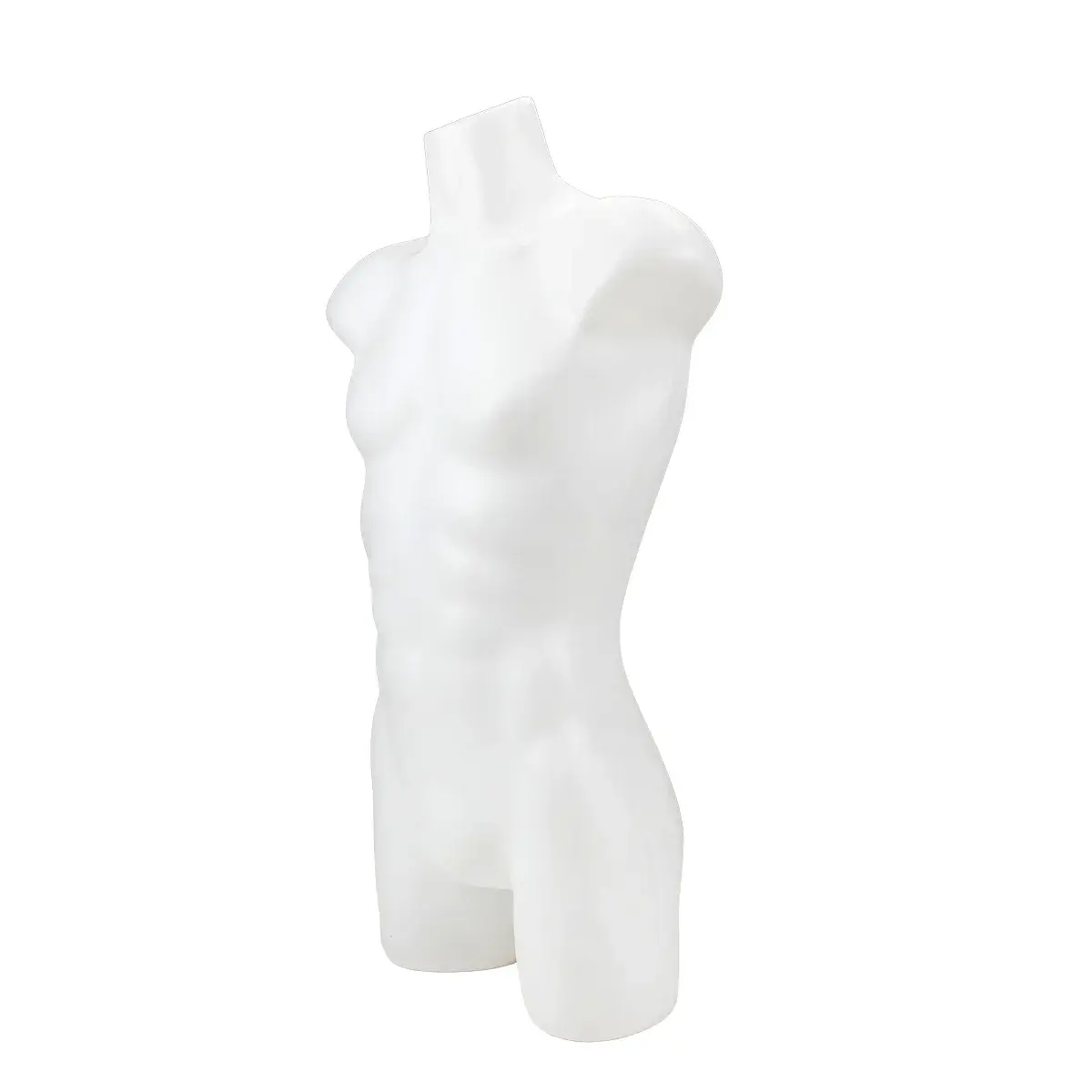 Buste homme plastique H 87 cm - Torse homme plastique - Blanc - Bustes ECO-2