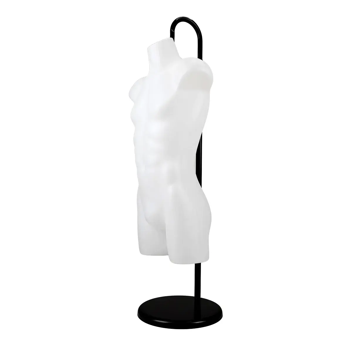 Buste homme plastique H 87 cm - Torse homme plastique - Blanc - Bustes ECO-10