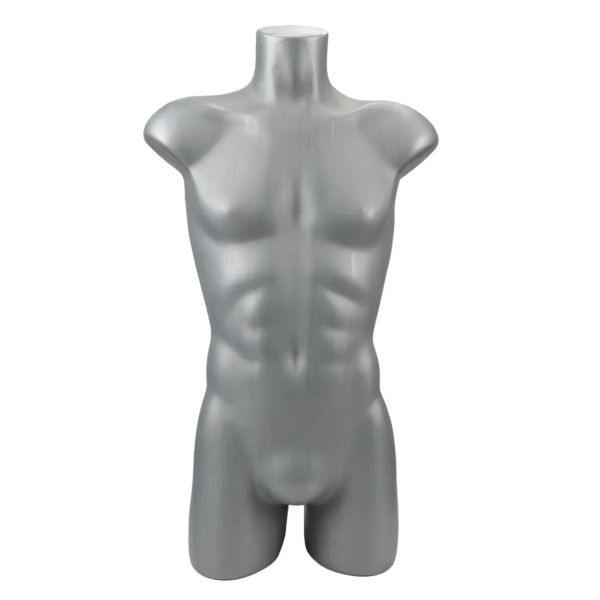 Buste homme plastique H 87 cm - Torse homme plastique - Gris - Bustes ECO