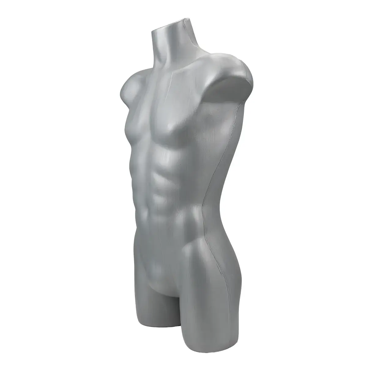 Buste homme plastique H 87 cm - Torse homme plastique - Gris - Bustes ECO-2