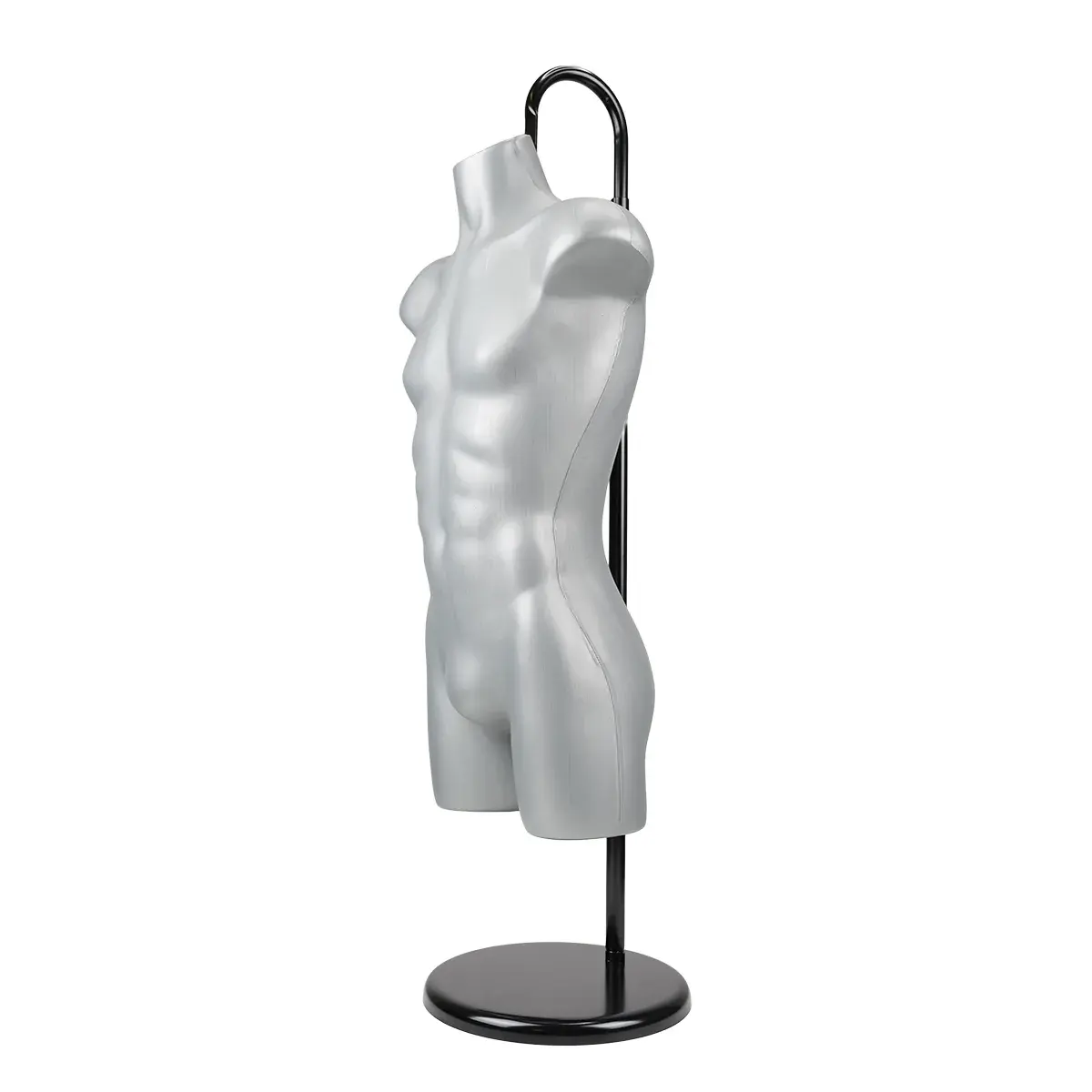 Buste homme plastique H 87 cm - Torse homme plastique - Gris - Bustes ECO-11