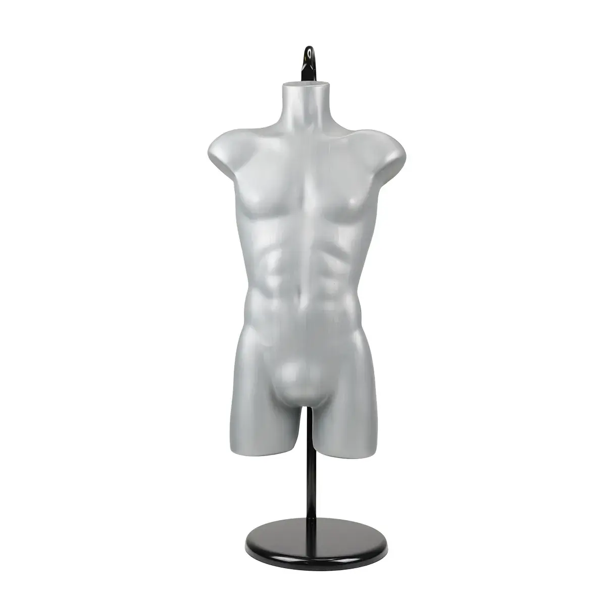 Buste homme plastique H 87 cm - Torse homme plastique - Gris - Bustes ECO-12