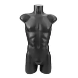 Buste homme plastique H 87 cm - Torse homme plastique - Noir - Bustes ECO