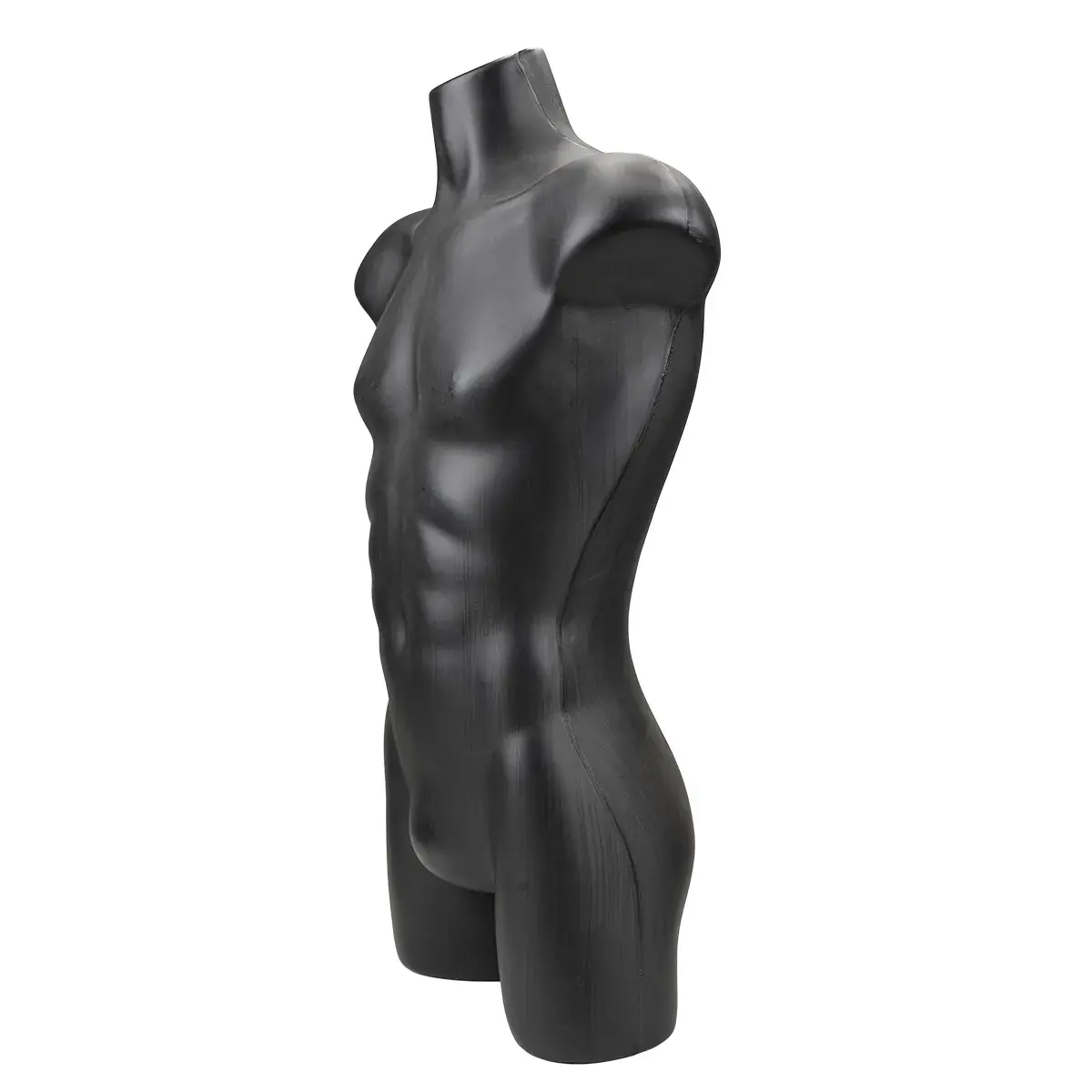 Buste homme plastique H 87 cm - Torse homme plastique - Noir - Bustes ECO-2