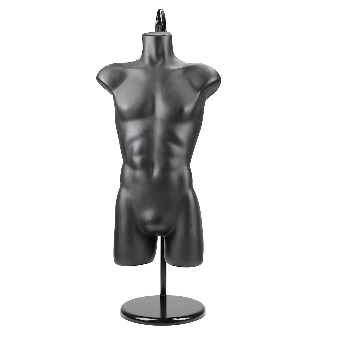 Buste homme plastique H 87 cm - Torse homme plastique - Noir - Bustes ECO-7