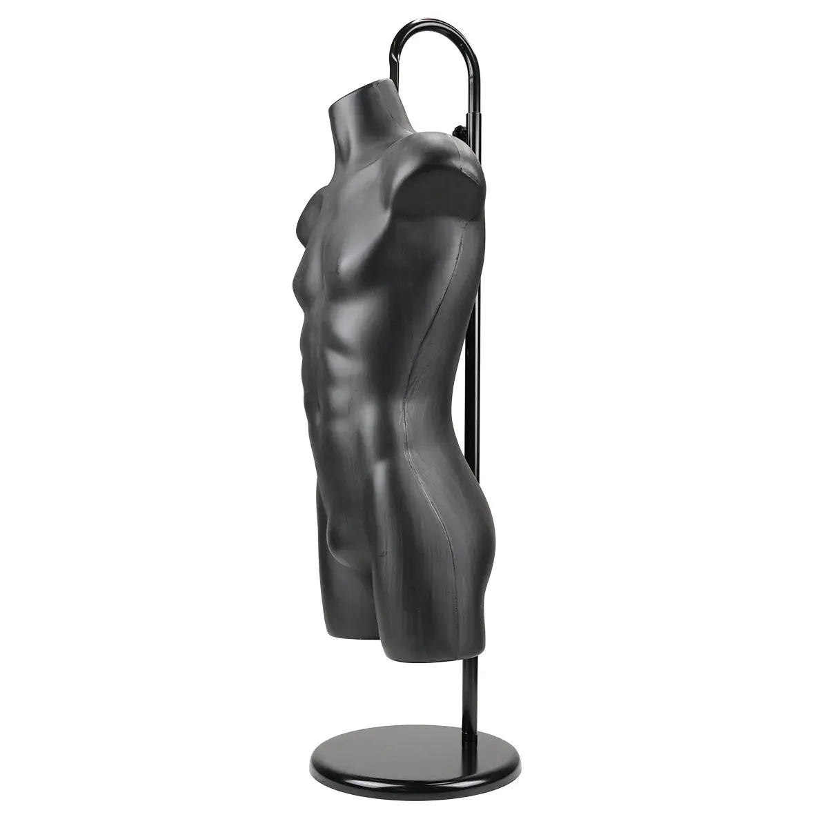 Buste homme plastique H 87 cm - Torse homme plastique - Noir - Bustes ECO-8