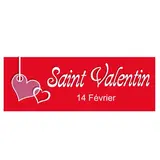 Affiche Saint Valentin 70 x 25 cm rouge - Affiche vitrine - Affiches Saisonnières