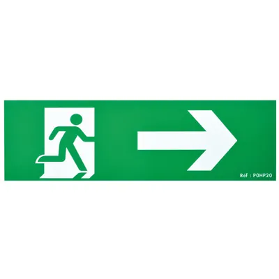 Pictogramme autocollant Sortie à droite - Registres de sécurité entreprises et ERP