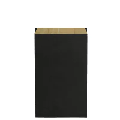 Pochette cadeau kraft vergé noir 18 x 6 x 33,5 cm - Sachet kraft - Lot de 250 - Pochettes cadeaux unies