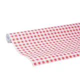 Nappe damassée déperlante - Nappe jetable - Nappe papier - Vichy rouge - Rouleau de 1,18 x 25 m - Nappes papier, Nappes jetables