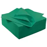 Serviette Celisoft non tissée 40 x 40 cm - Serviette jetable - Serviette de table papier - Vert sapin - Paquet de 50 - Serviettes jetables, Serviettes cocktails