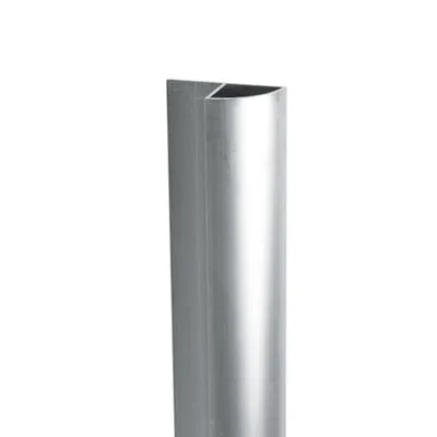 Profil de finition aluminium anodisé pour panneau rainuré L 240 cm gris - Profils aluminium