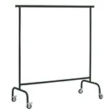 Portant vêtement professionnel droit 150 x H 160 cm - Noir mat - Portants à vêtements droits