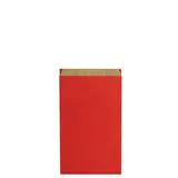 Pochette cadeau kraft vergé rouge 12 x 4,5 x 18,8 cm - Sachet kraft - Lot de 250 - Pochettes cadeaux unies