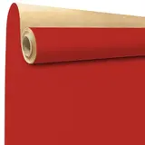 Papier cadeau kraft vergé rouge uni 50 cm x 250 m 60 g/m² – le rouleau - Papiers cadeaux fête des mères, papiers de soie fête des mères