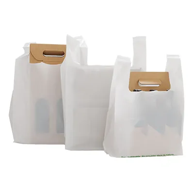 Sac bretelle plastique réutilisable blanc PEBD 30L 50μ 40 x 20 x 60 cm - Lot de 300 - Sacs plastique bretelles-3