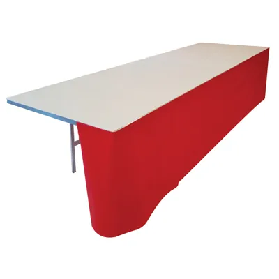 Devant de table PVC Rouge vermillon 350 x 70 cm - Tablier de table - Habillage de table - Tables de marché, étals de marché-3