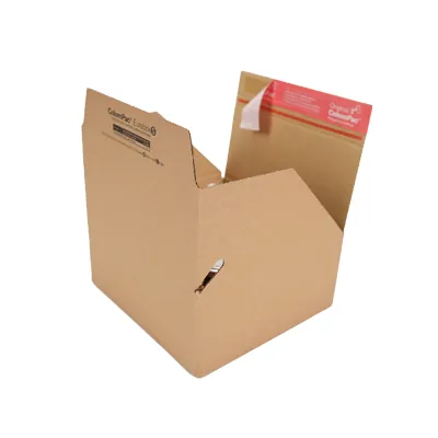 Carton d'expédition Colompac à fond auto et fermeture adhésive 19,4x19,4x8,7 cm - Boîte carton - Lot de 20 - Cartons d'expédition, Boîtes carton-3