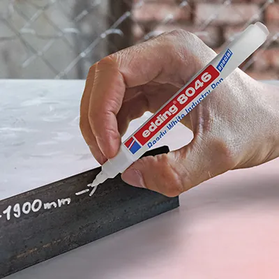 Marqueur blanc spécial industrie Edding 8046 – Pointe 1–3 mm – Permanent prêt à l’emploi - Marqueurs-4