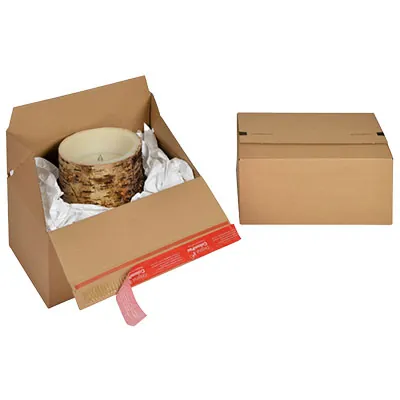 Carton d'expédition Colompac à fond auto et fermeture adhésive Eurobox M 29,4x19,4x13,7 cm - Boîte carton - Lot de 20 - Cartons d'expédition, Boîtes carton