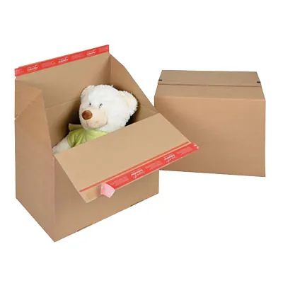 Carton d'expédition Colompac à fond auto et fermeture adhésive Eurobox L 39,4x29,4x28,7 cm - Boîte carton - Lot de 10 - Cartons d'expédition, Boîtes carton