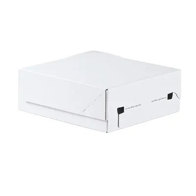 Carton d'expédition aller-retour blanc fermeture adhésive 23,1x23,9x9,5 cm - Boîte d'expédition blanche - Lot de 20 - Cartons d'expédition, Boîtes carton
