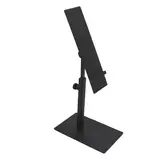 Présentoir chaussure réglable en métal noir H 15 / 22 cm – Support chaussure inclinable pour vitrine et comptoir - Présentoirs chaussures