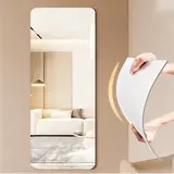Miroir adhésif acrylique argent 49,5 x 149,5 cm - Miroir mural adhésif - Miroir à coller - Miroirs d'essayage