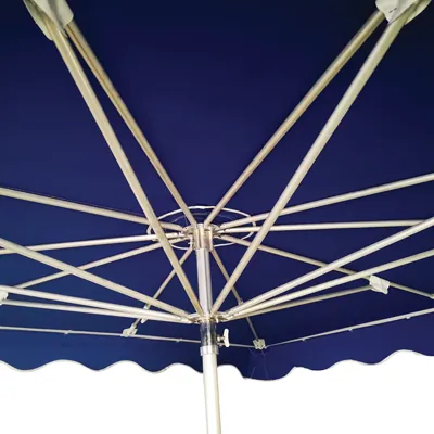 Parasol professionnel de marché - Parasol forain - Bleu foncé - 300 x 250 cm - armature alu, toile + housse - Parasols de marché, Parasols forains-2