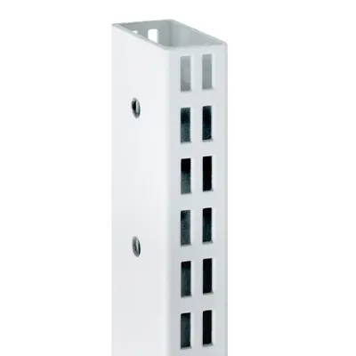 Montant 2 faces double perforation, pas de 25 mm - Ligne Store blanc pas de 25 mm