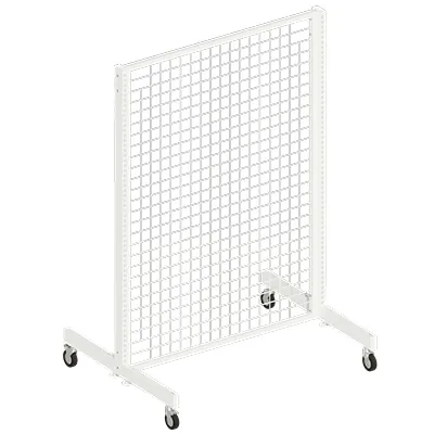 Piètement 2 faces double perforation, pas de 25 mm - Ligne Store blanc pas de 25 mm-2