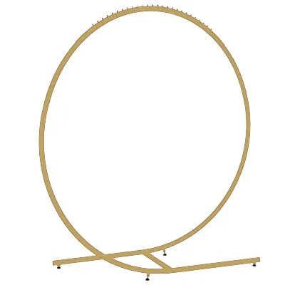 Portant vêtements rond fixe finition Or H.178cm – Barre avec 11 picots anti-glisse – Charge 30kg - Portants à vêtements droits