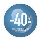 Sticker Soldes “-40%” Bleu – Pastille adhésive ø10mm - Lot de 500 - Étiquettes adhésives Soldes, Étiquettes promotionnelles
