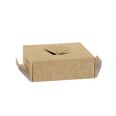 Boîte œuf de Pâques brune à fenêtre et poignée 15 x 15 x 27 cm - Boîte Pâques - Paquet de 10 - Ballotins chocolats vides-2
