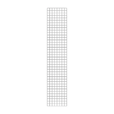 Grille murale 200 x 40 cm Métal - Présentoir grille - Grille d'exposition - Gris martelé - Lot de 2 - Grilles murales