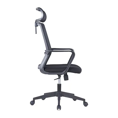 Chaise de bureau professionnelle VENISE noir – support lombaire et têtière réglables - mécanisme basculant centré - Sièges de bureaux, Fauteuils de bureaux-2