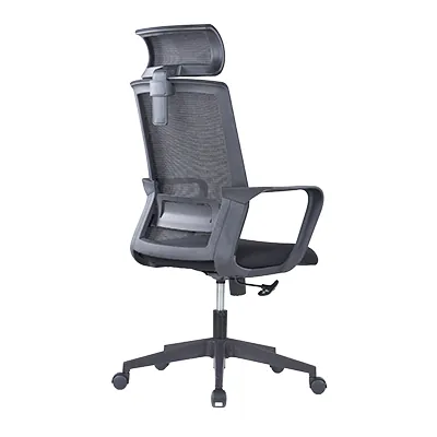 Chaise de bureau professionnelle VENISE noir – support lombaire et têtière réglables - mécanisme basculant centré - Sièges de bureaux, Fauteuils de bureaux-3