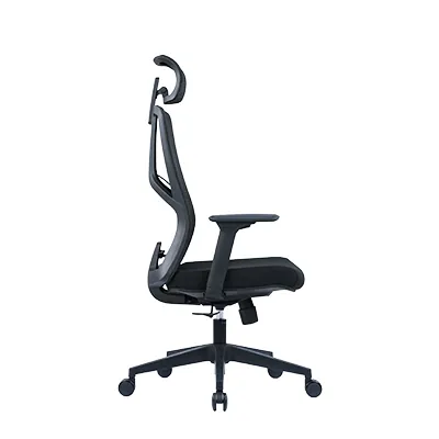 Fauteuil de bureau ergonomique noir BERLIN 3 positions - support lombaire réglable façon colonne vertébrale, têtière réglable, accoudoirs 3D, mousse haute densité - Sièges de bureaux, Fauteuils de bureaux-4