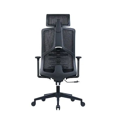 Fauteuil de bureau ergonomique noir BERLIN 3 positions - support lombaire réglable façon colonne vertébrale, têtière réglable, accoudoirs 3D, mousse haute densité - Sièges de bureaux-5