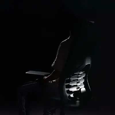 Fauteuil de bureau ergonomique noir BERLIN 3 positions - support lombaire réglable façon colonne vertébrale, têtière réglable, accoudoirs 3D, mousse haute densité - Sièges de bureaux, Fauteuils de bureaux-6
