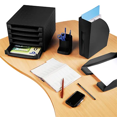 Module de classement 5 tiroirs Eco Black noir 38,7 × 28,4 × 21,8 cm - Modules de classement-4