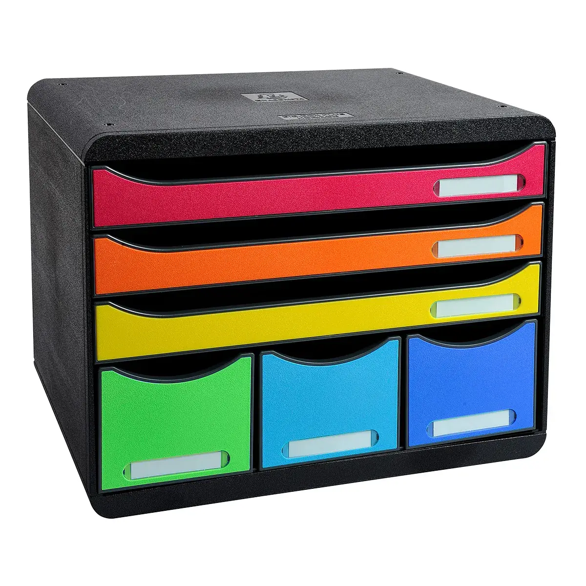Module de classement 6 tiroirs A4+ Exacompta Store-Box Iderama Arlequin - Caisson de rangement - Corbeilles à courrier, Modules de classement