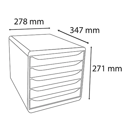 Bloc de classement Iderama noir/arlequin 34,7 × 27,8 × 27,1 cm - Modules de classement-3