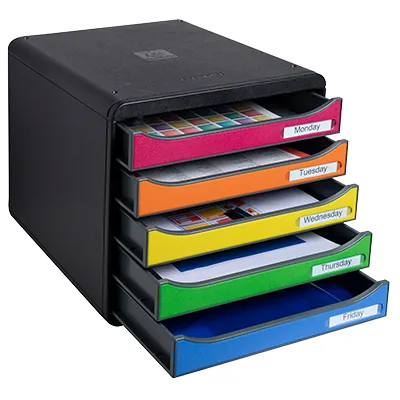 Bloc de classement Iderama noir/arlequin 34,7 × 27,8 × 27,1 cm - Modules de classement-6