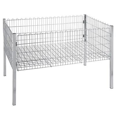 Bac soldeur sur pied fil zinc 120 x 80 x 80 cm - Soldeur corbeille - Bac de fouille - Bac soldeur - Bacs soldeurs, Bacs de fouille